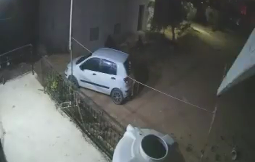 Thumbnail preview image for the video titled: Jewish settlers set fire to several Palestinian vehicles and a Palestinian family home during their attack on al-Mughayyir village