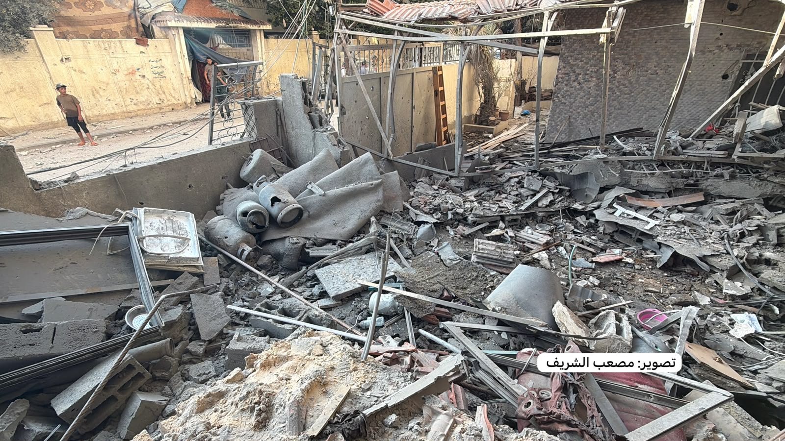 Thumbnail preview image for the video titled: Extensive destruction of residential building bombed by Israel in western Gaza City
