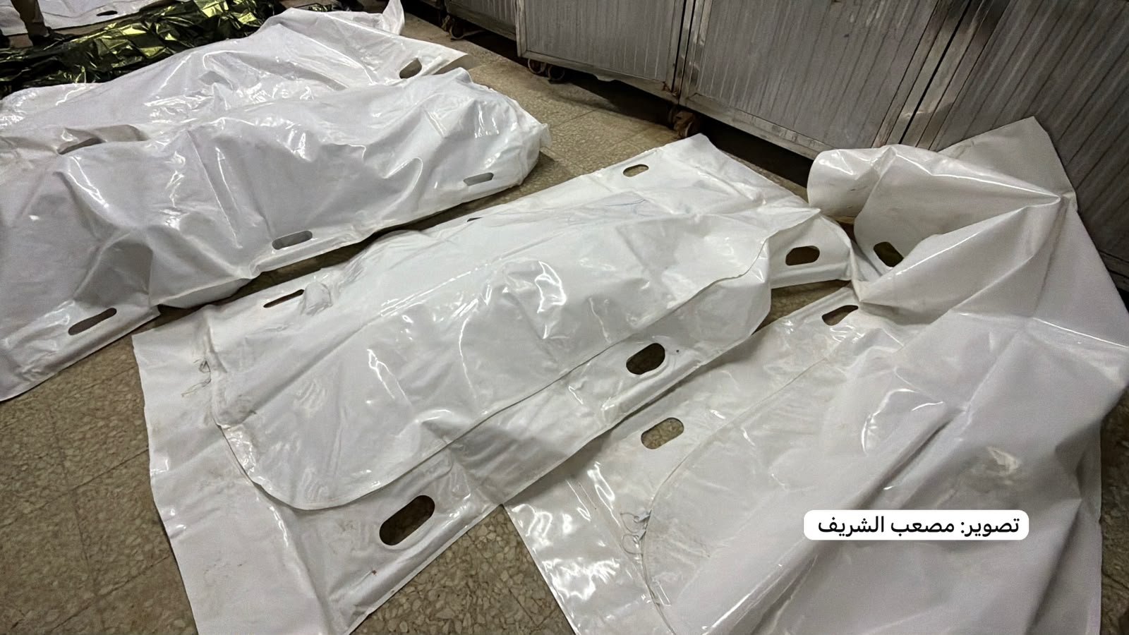 Thumbnail preview image for the video titled: Bodies of 5 Palestinians killed in their sleep by Israeli bombing of their residence