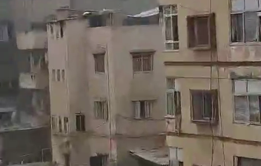 Thumbnail preview image for the video titled: First moments after Israel struck the rooftop of a house killing one Palestinian
