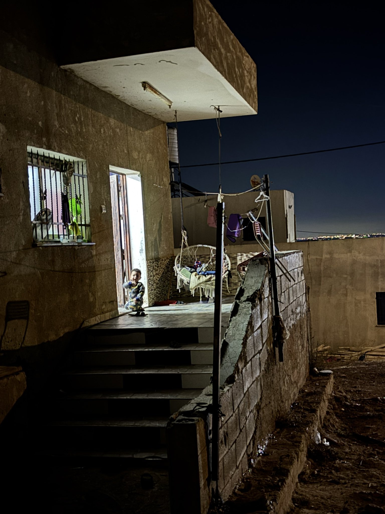 Thumbnail preview image for the video titled: 2 a.m. In Al-Mughayyir, settlers attacked Palestinian homes spreading terror among the families
