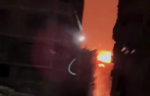 Thumbnail preview image for the video titled: The moment Israel bombed a house in the Sabra neighborhood of Gaza City