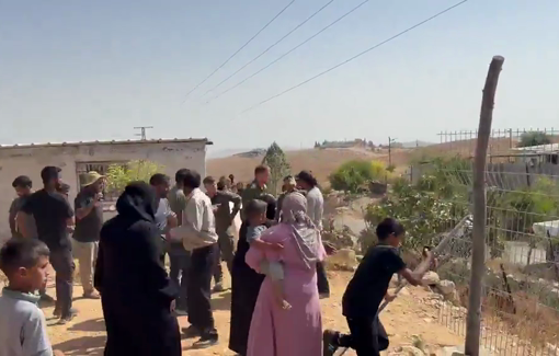 Thumbnail preview image for the video titled: In Umm al-Khair, after invasion by Shimon Atiya, the army attacked residents in their homes
