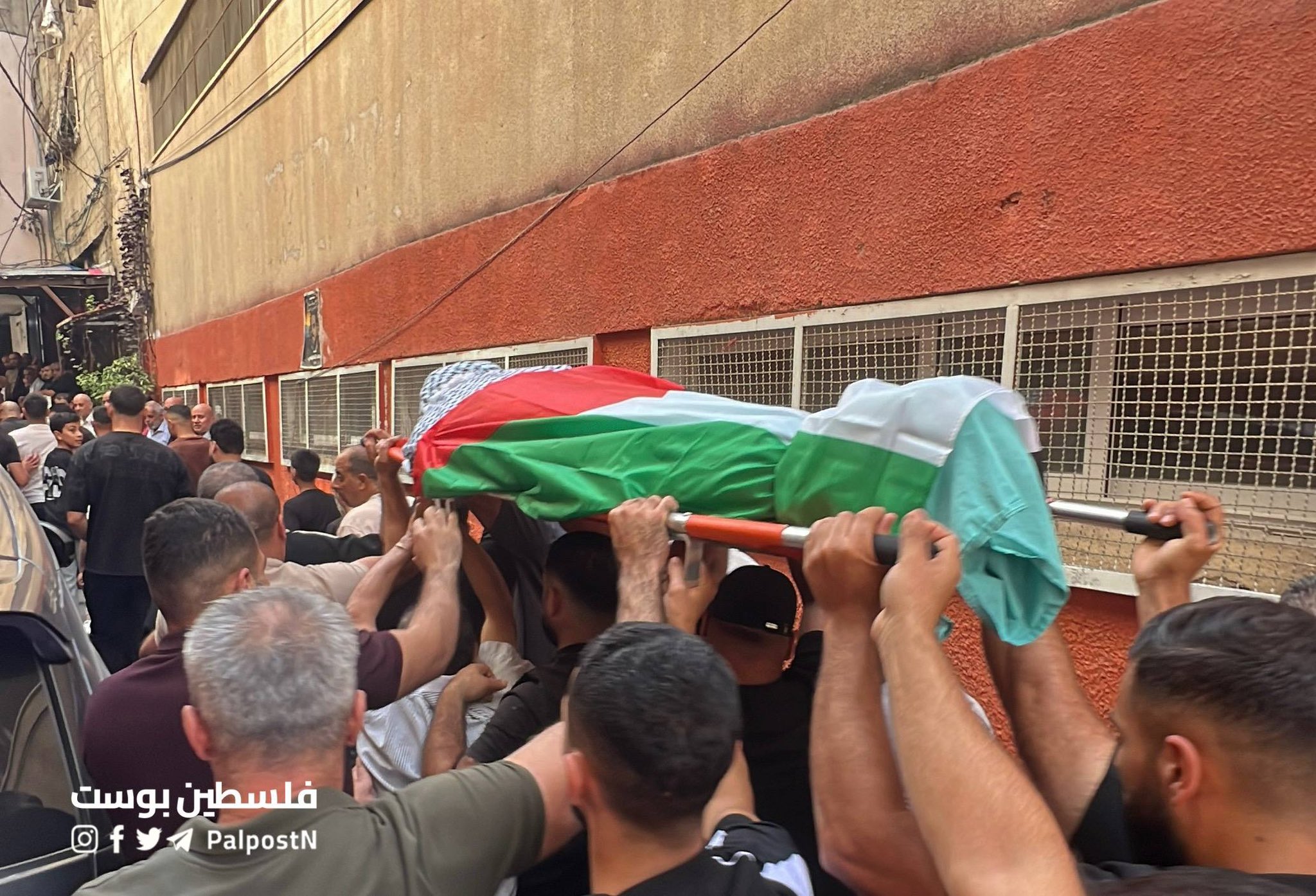 Thumbnail preview image for the video titled: Funeral of journalist Marwan Fathi Harzallah following the return of his body