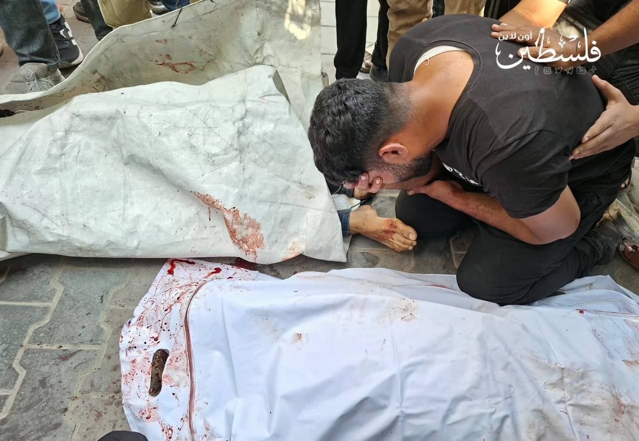 Thumbnail preview image for the video titled: Relatives mourn young men killed in western Gaza City massacre
