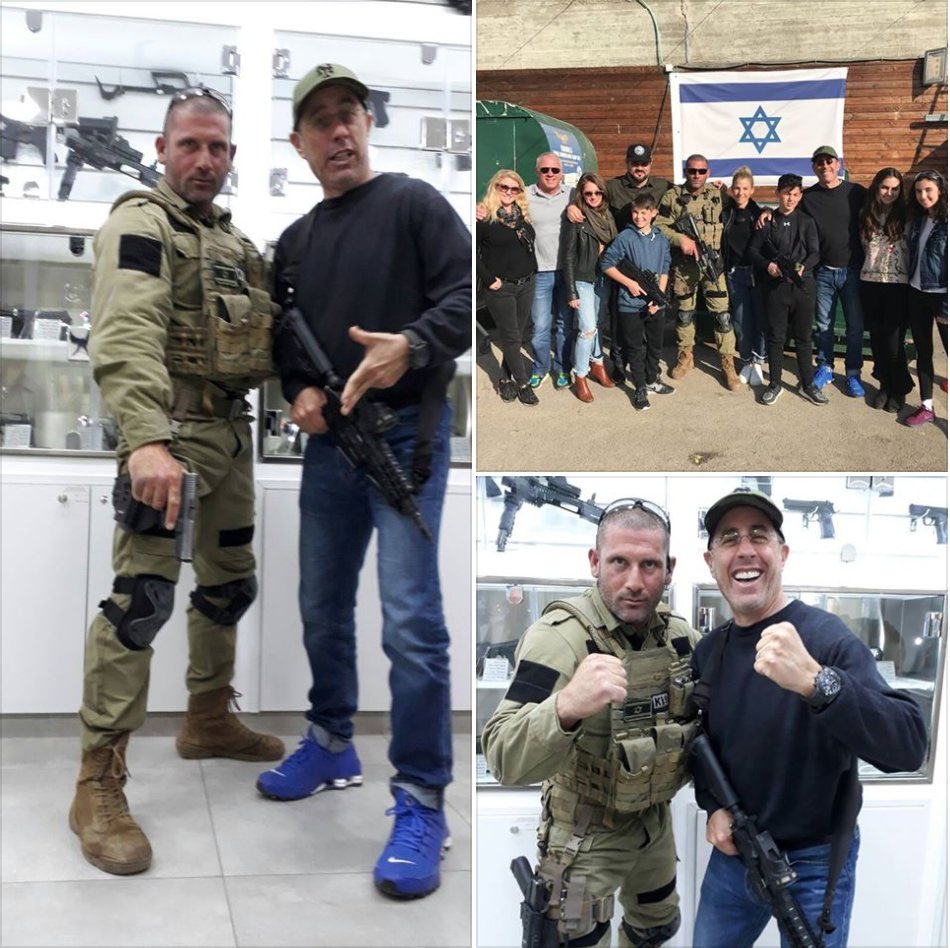 Thumbnail preview image for the video titled: Jerry Seinfeld visited illegal West Bank settlements for “fantasy camp” romanticizing killing Palestinians as a family adventure