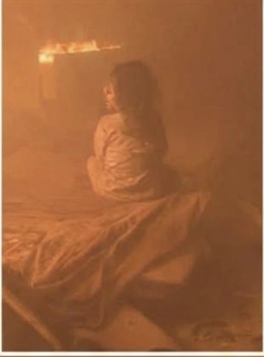 Thumbnail preview image for the video titled: Distraught child sits amid fire and debris after Israel bombed her apartment, killing her mother