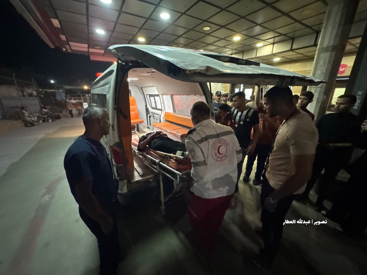 Thumbnail preview image for the video titled: Bodies of killed Palestinians taken to hospital following Israeli strike on their in Khan Younis