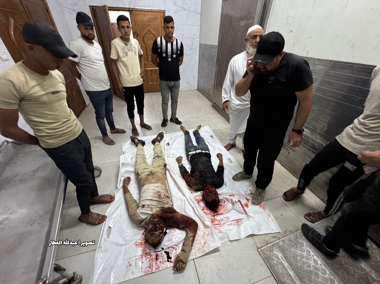 Thumbnail preview image for the video titled: Bodies of Palestinians killed in Israeli airstrike on their in Khan Younis