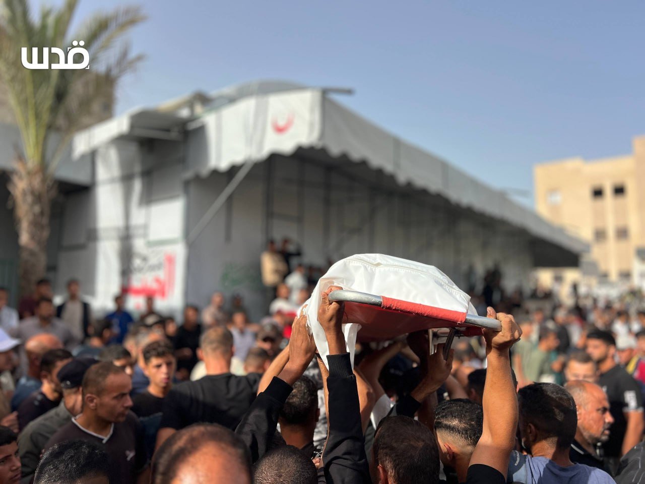 Thumbnail preview image for the video titled: Families mourn Palestinians killed by Israeli drone strike on their car