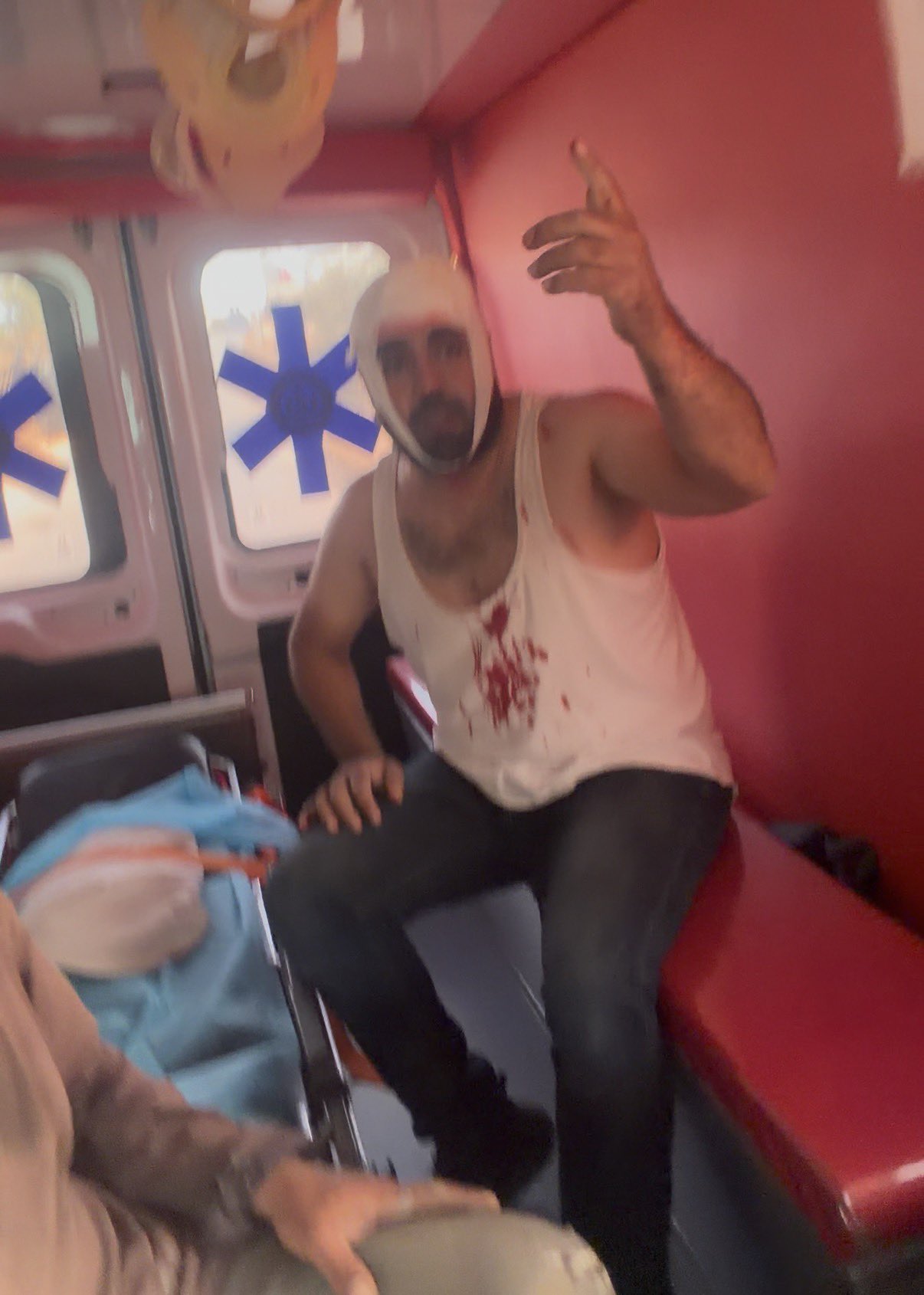Thumbnail preview image for the video titled: Several olives pickers beaten by Israeli settlers in the village of Burqa