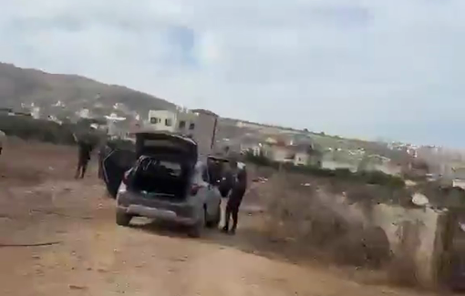 Thumbnail preview image for the video titled: An American citizen shared footage showing Israeli settlers vandalizing his land in the village of Turmus Ayya