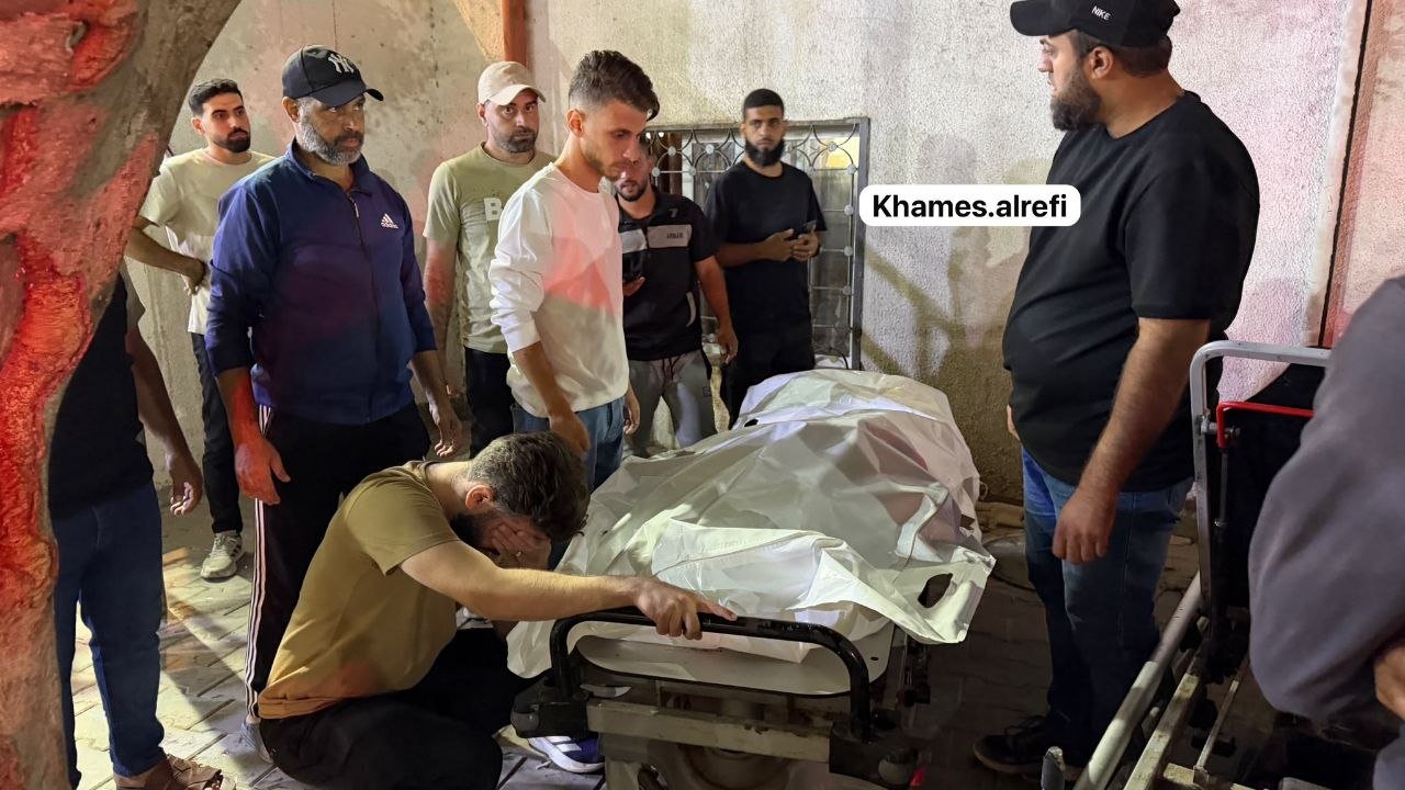 Thumbnail preview image for the video titled: Relatives mourn Palestinian killed in A;-Nasr neighborhood