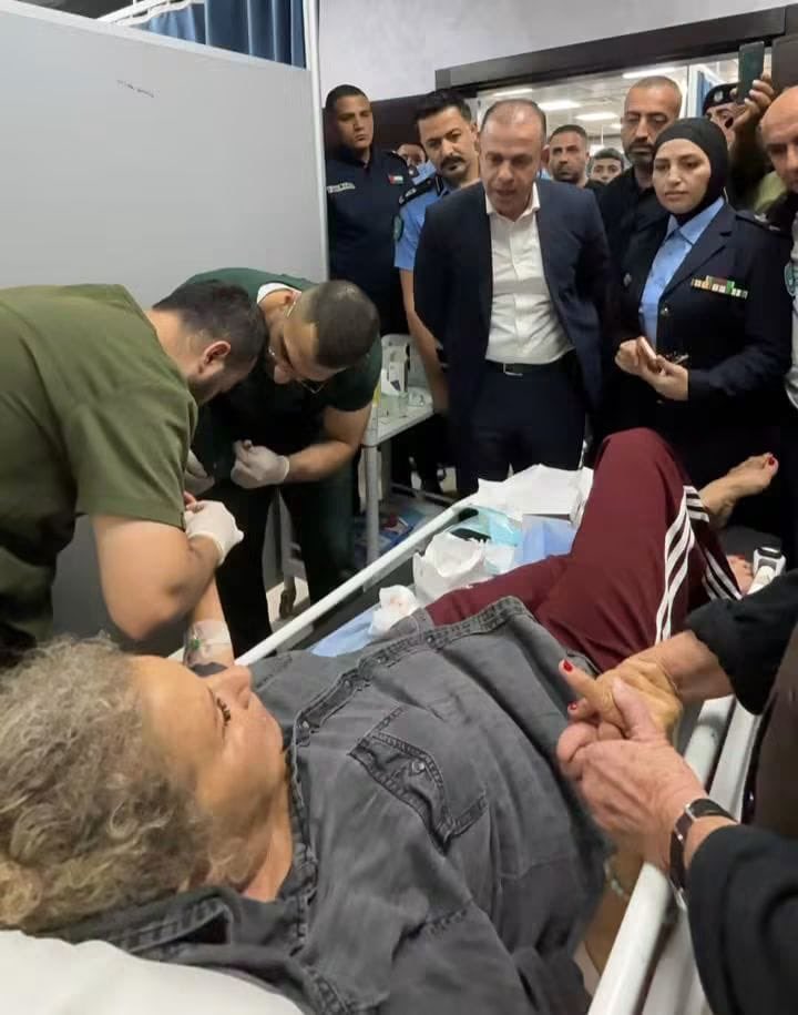 Thumbnail preview image for the video titled: Palestinian officials visiting American journalist Heidi Levine of The Washington Post in the hospital