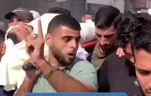 Thumbnail preview image for the video titled: Funeral of young photojournalist Obaida Mortaja