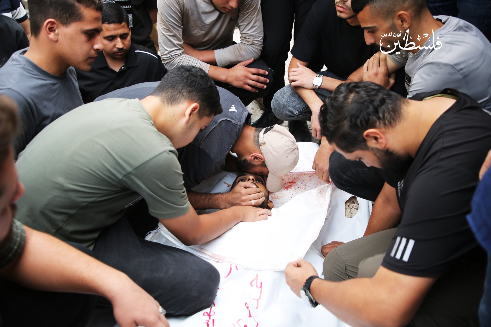 Thumbnail preview image for the video titled: Funeral of young photojournalist killed by Israeli strike in Gaza City