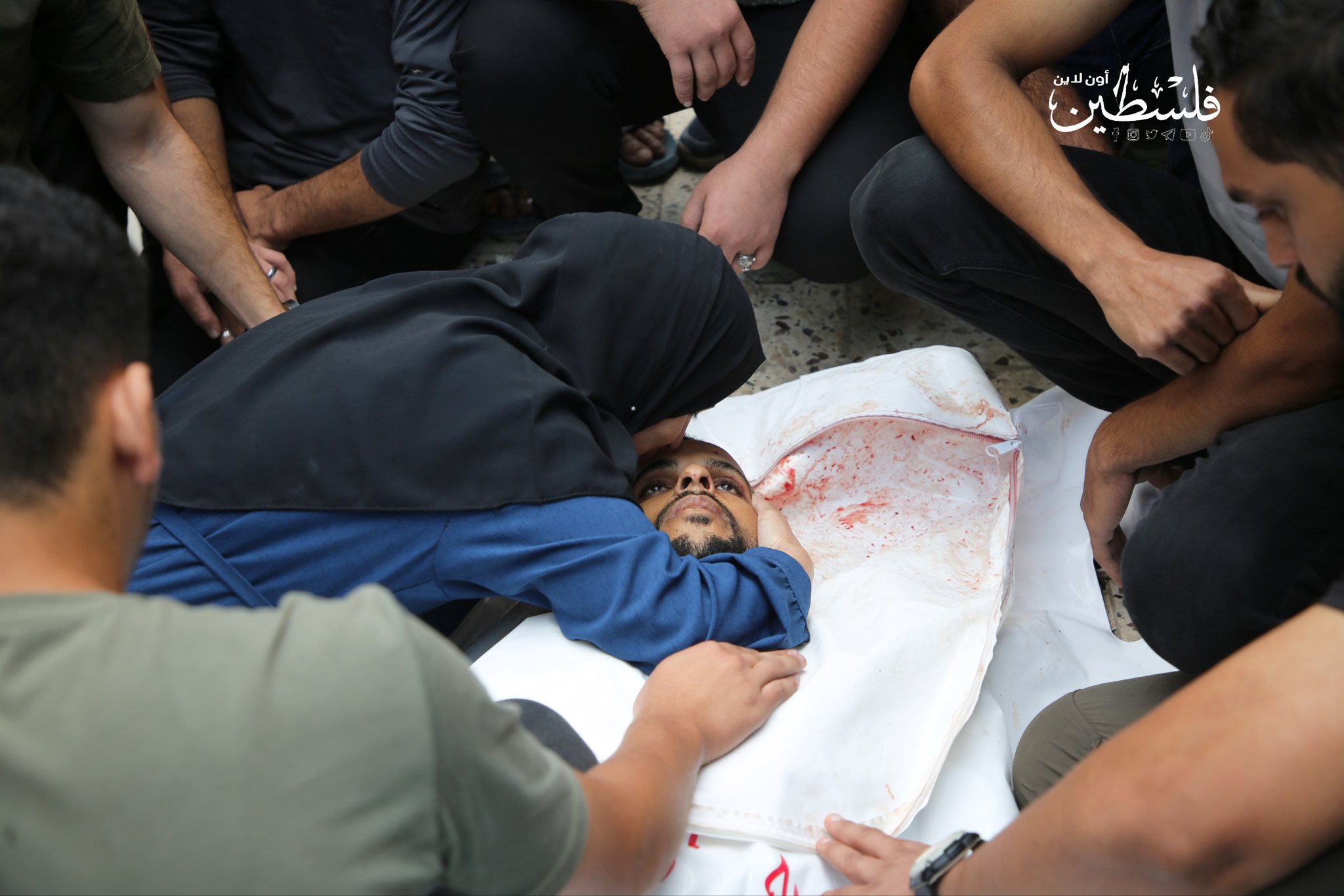 Thumbnail preview image for the video titled: Funeral of young photojournalist killed by Israeli strike in Gaza City