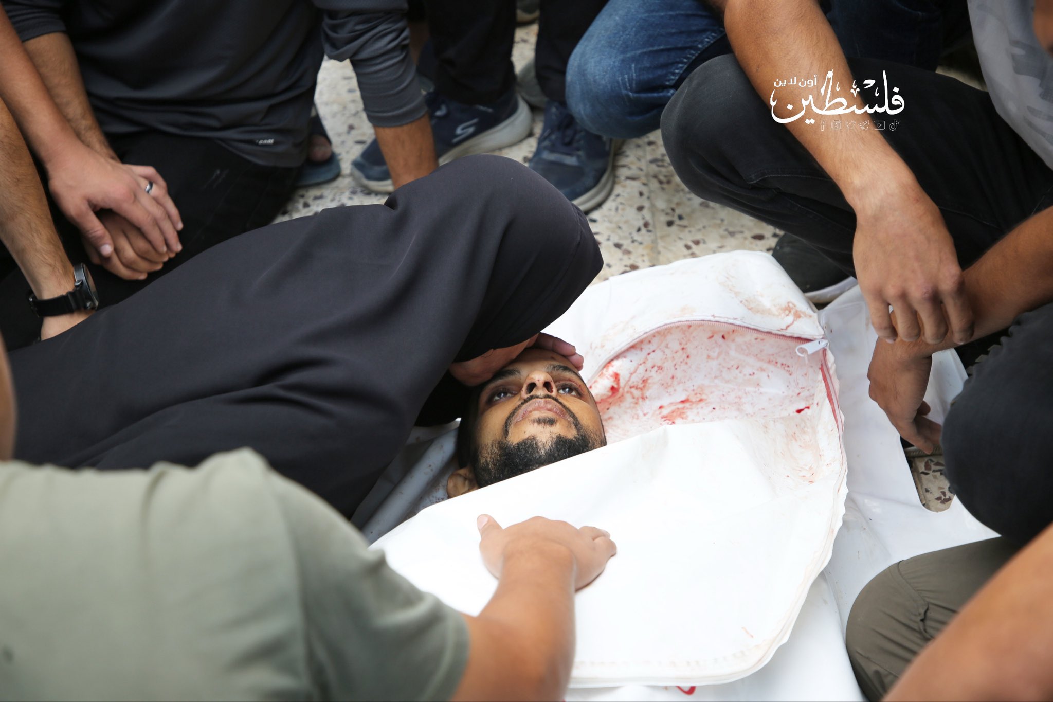 Thumbnail preview image for the video titled: Funeral of young photojournalist killed by Israeli strike in Gaza City