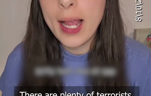 Thumbnail preview image for the video titled: Israeli comedian can't tell if Palestinians are good on the inside until she sees their internal organs