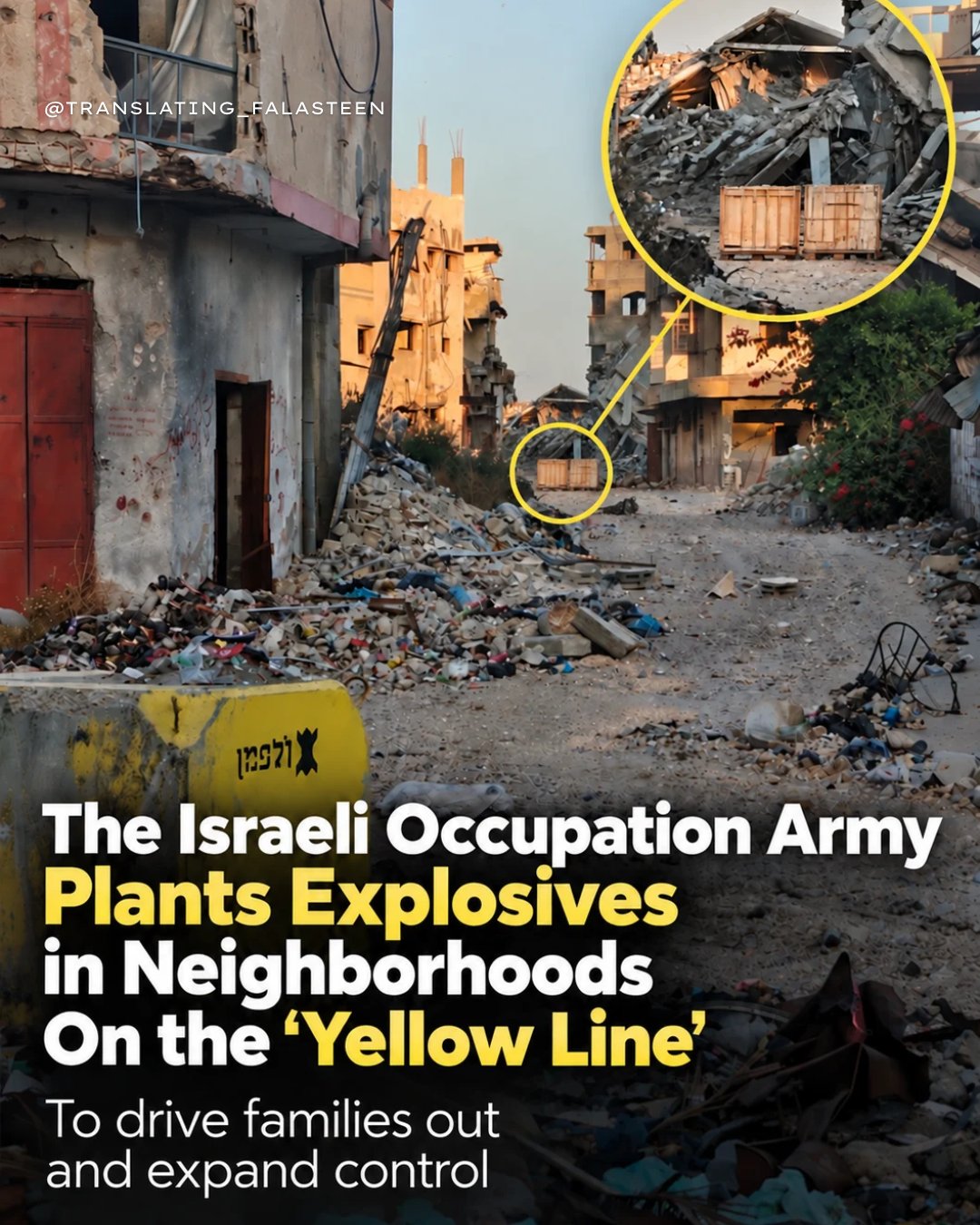 Thumbnail preview image for the video titled: Suspicious boxes likely laden with explosives laid by the IDF in eastern Gaza City