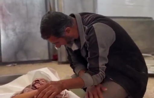 Thumbnail preview image for the video titled: Father mourns little daughter killed by Israeli gunfire