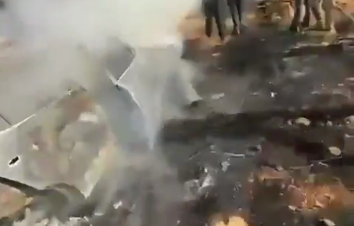 Thumbnail preview image for the video titled: Israeli settlers attacked olive harvesters in Turmus Ayya and set fire to several of the residents’ vehicles