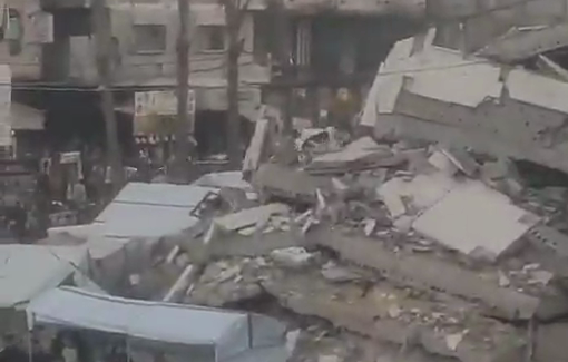 Thumbnail preview image for the video titled: Crowd gathers following a deadly Israeli drone strike in northern Gaza City