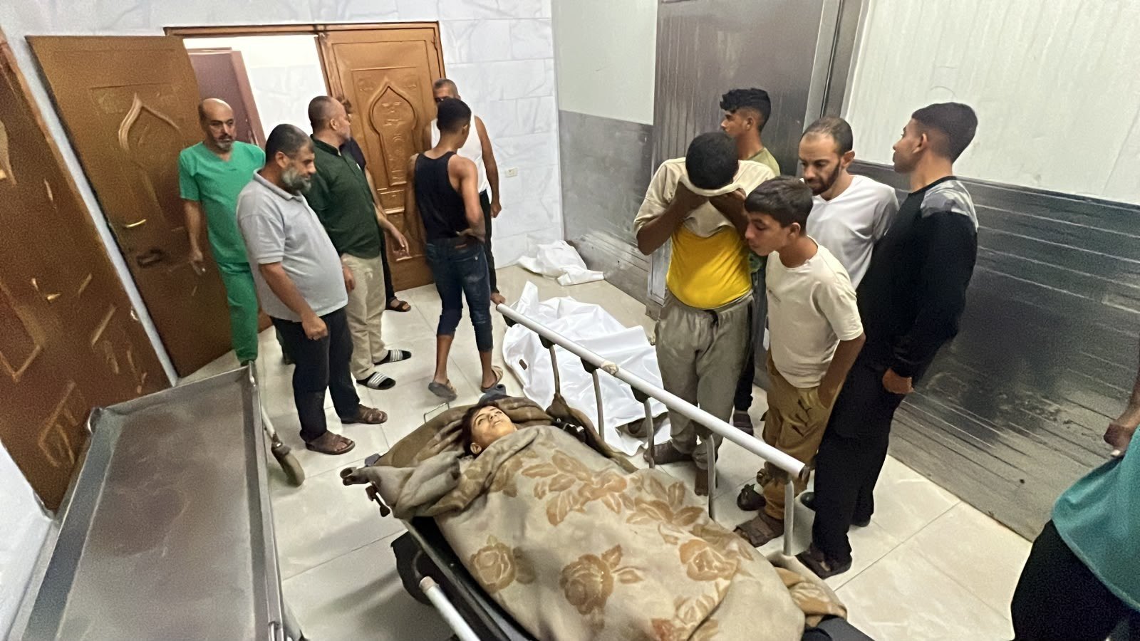 Thumbnail preview image for the video titled: Body of minor brought to hospital after he was killed by Israeli drone strike