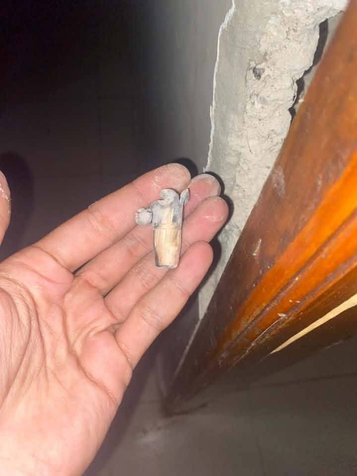 Thumbnail preview image for the video titled: Spent rounds found in homes following barrage of gunfire by the IDF in Hamad City, north Khan Younis
