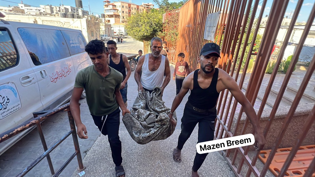 Thumbnail preview image for the video titled: Bodies of minors brought to hospital after they were killed by Israeli drone strike
