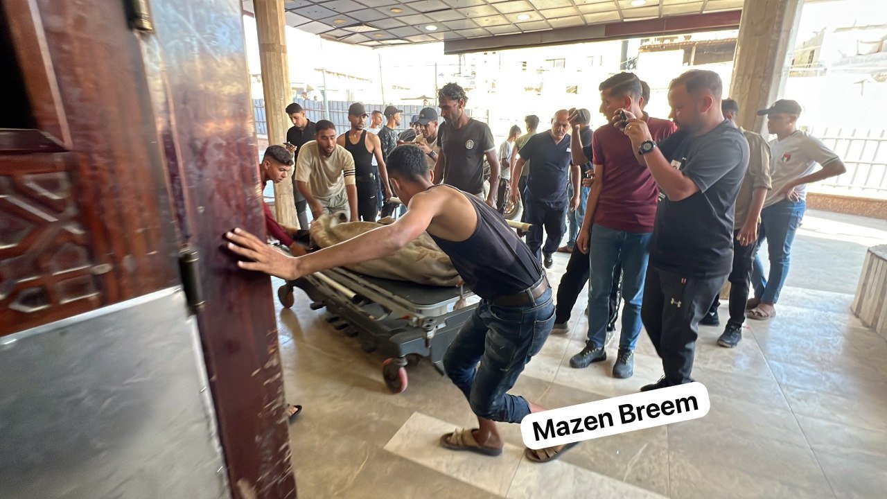 Thumbnail preview image for the video titled: Bodies of minors brought to hospital after they were killed by Israeli drone strike