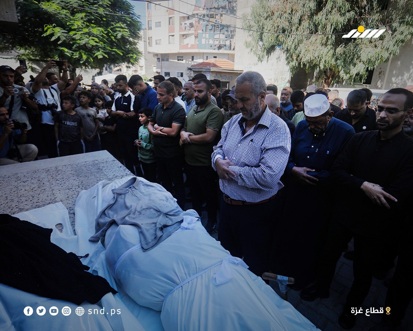Thumbnail preview image for the video titled: Funeral of Yasin family parents killed in their sleep by an Israeli strike targeting their home
