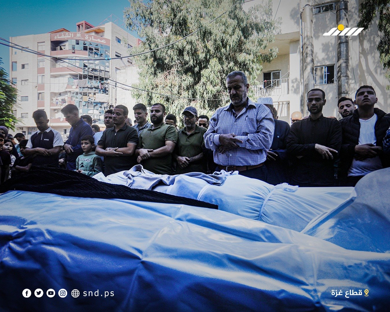 Thumbnail preview image for the video titled: Funeral of Yasin family parents killed in their sleep by an Israeli strike targeting their home