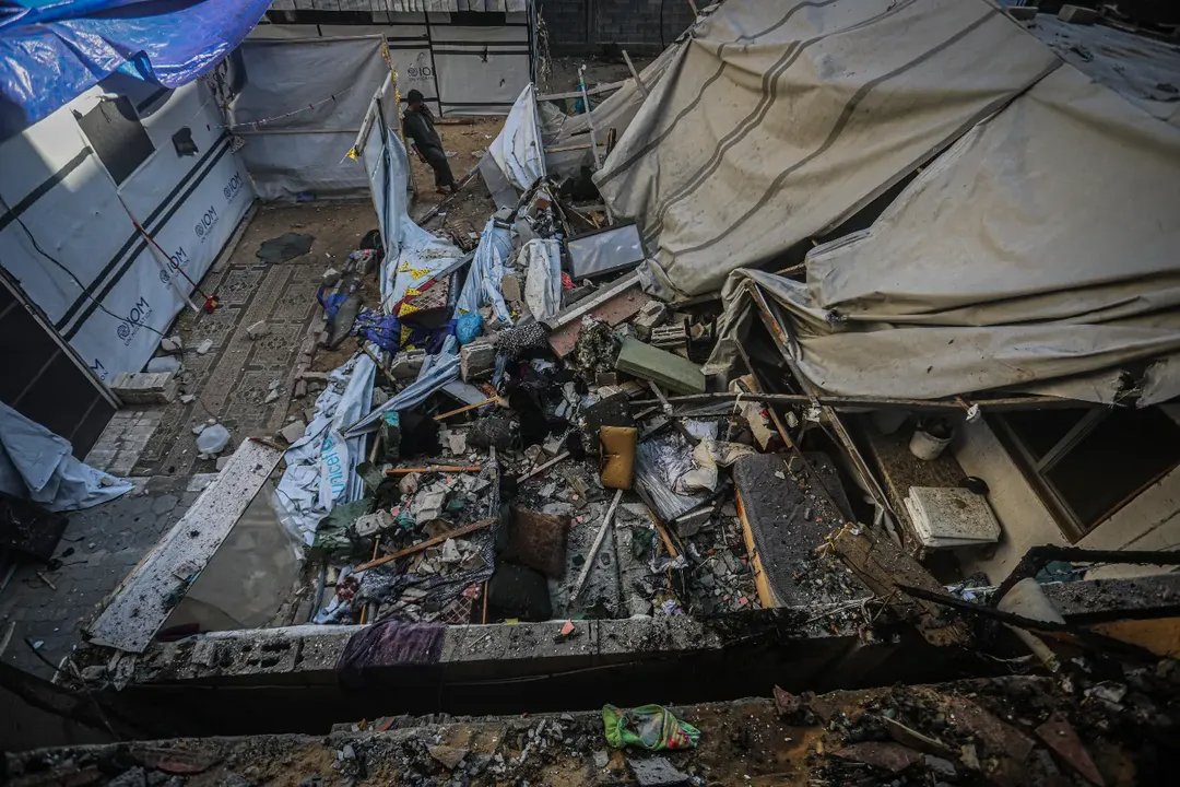 Thumbnail preview image for the video titled: Ruins of Yasin family apartment following late night Israeli airstrike