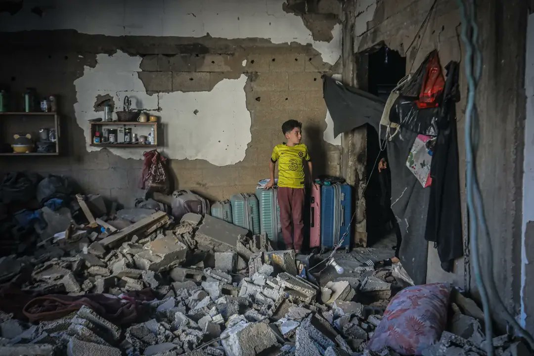 Thumbnail preview image for the video titled: Ruins of Yasin family apartment following late night Israeli airstrike