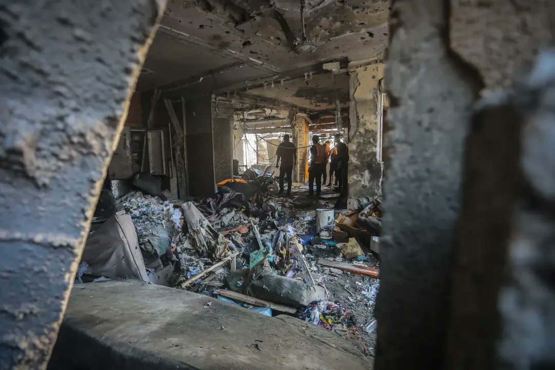 Thumbnail preview image for the video titled: Ruins of Yasin family apartment following late night Israeli airstrike