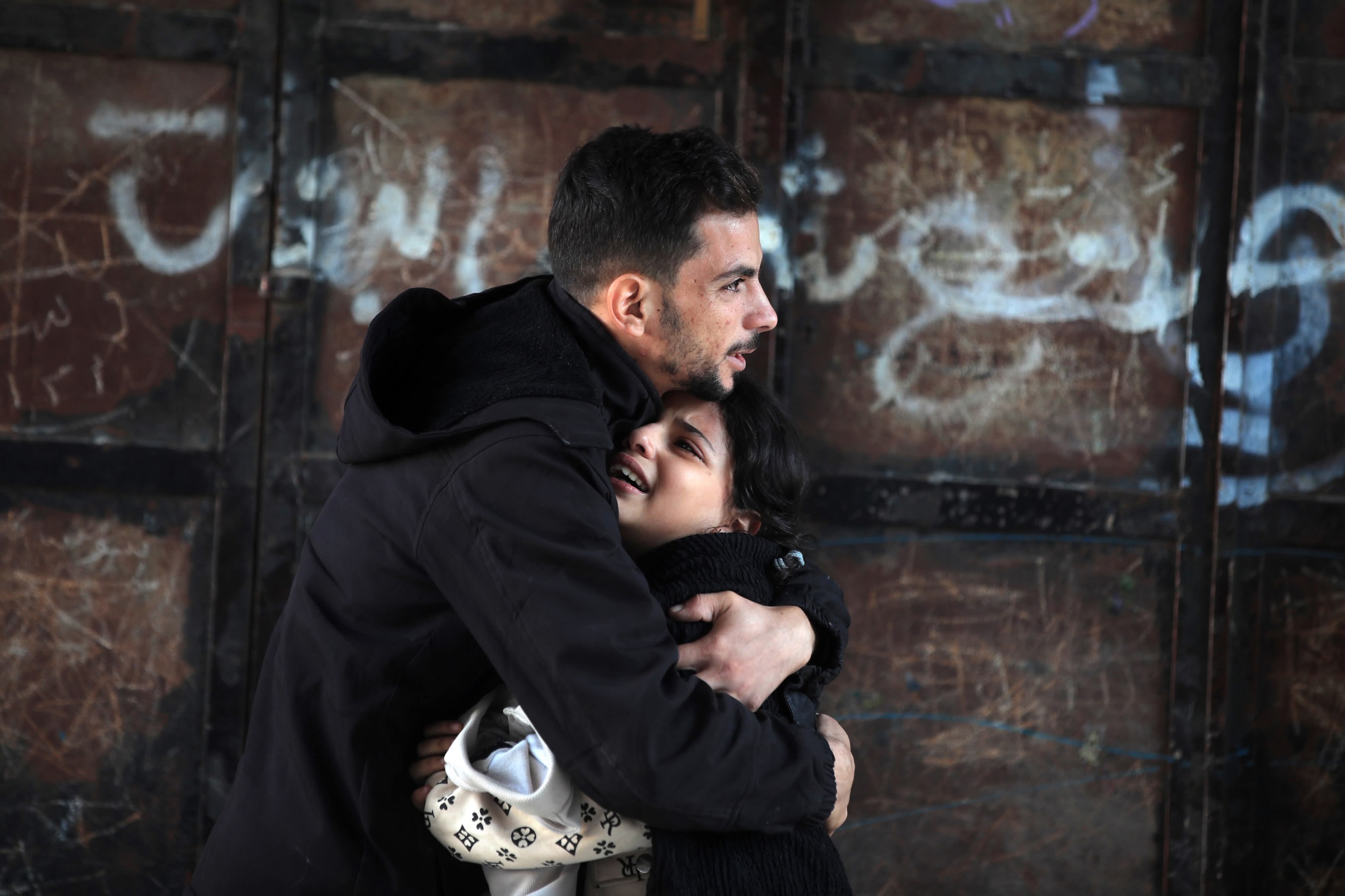 Thumbnail preview image for the video titled: Child Dima Yasin mourns Israel;s murder of her parents in their sleep