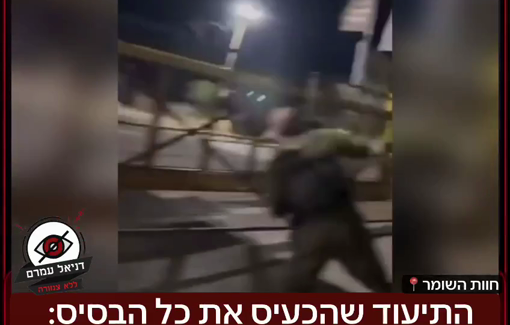 Thumbnail preview image for the video titled: IDF soldier violently throws cat over road barrier