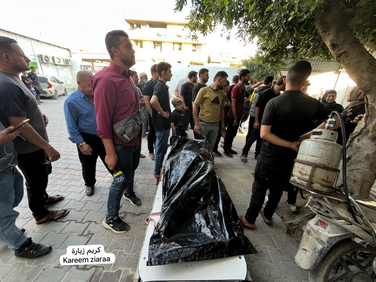 Thumbnail preview image for the video titled: Body of young Palestinian killed in North Gaza
