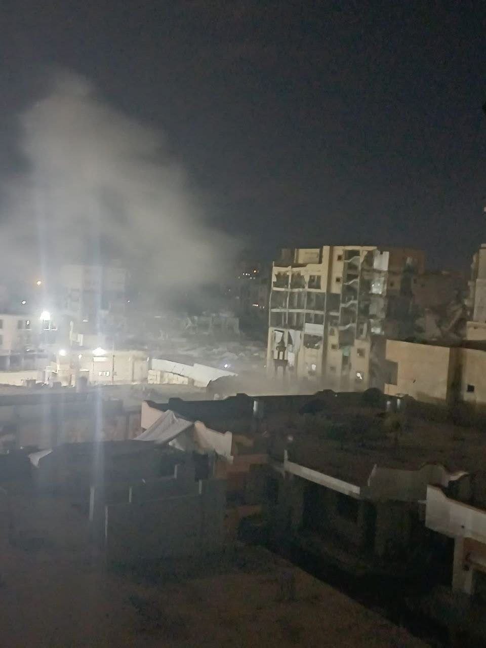 Thumbnail preview image for the video titled: Smoke rises after Israeli drone struck a young man on a bike in Gaza City