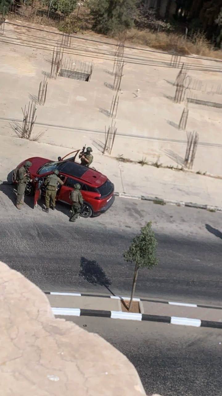 Thumbnail preview image for the video titled: Young man injured by settler gunfire in Dura after shots were fired at his vehicle