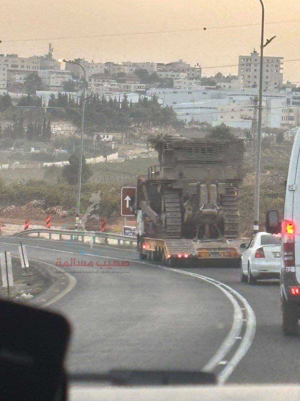 Thumbnail preview image for the video titled: Israel is deploying D-9 military bulldozers to Al-Khalil