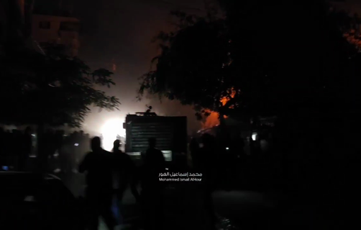 Thumbnail preview image for the video titled: Rescue efforts following Israel's bombing and destruction of a house near Nuseirat market