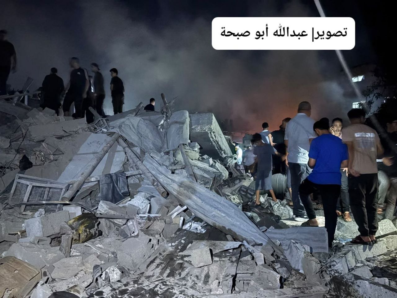 Thumbnail preview image for the video titled: Complete destruction of the Hamad family house by Israeli bombing