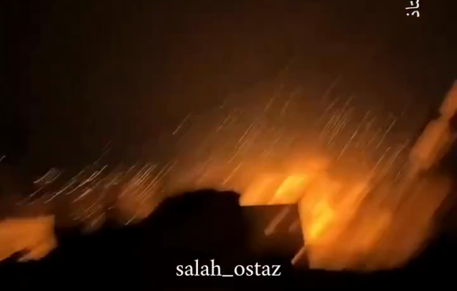 Thumbnail preview image for the video titled: Civilians evacuate Palestinians injured in Israeli bombing of a house in Nuseirat