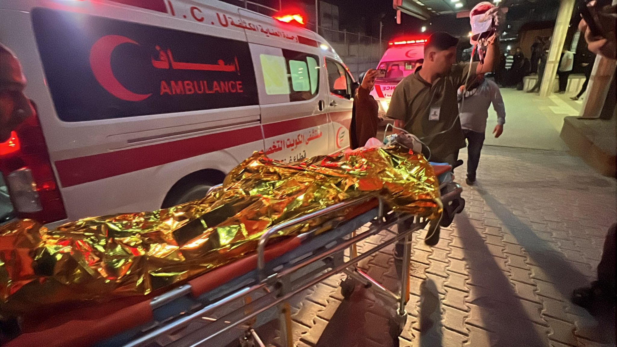Thumbnail preview image for the video titled: Injuries following Israeli drone strike on Al-Mawasi