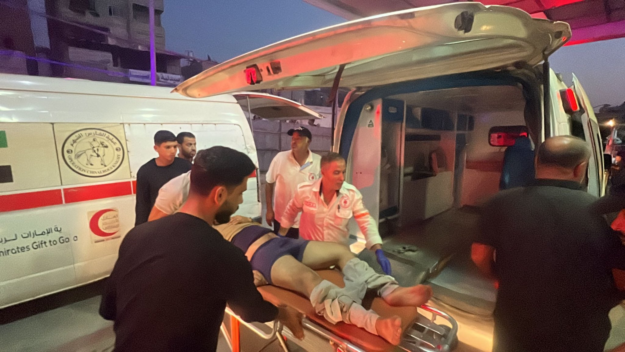 Thumbnail preview image for the video titled: Injuries following Israeli drone strike on Al-Mawasi