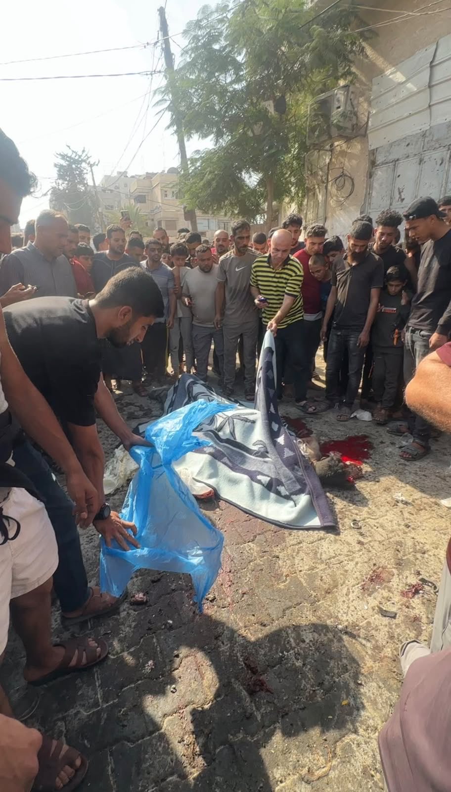 Thumbnail preview image for the video titled: Scene of Israel's massacre of two young men in Al-Nasr neighborhood