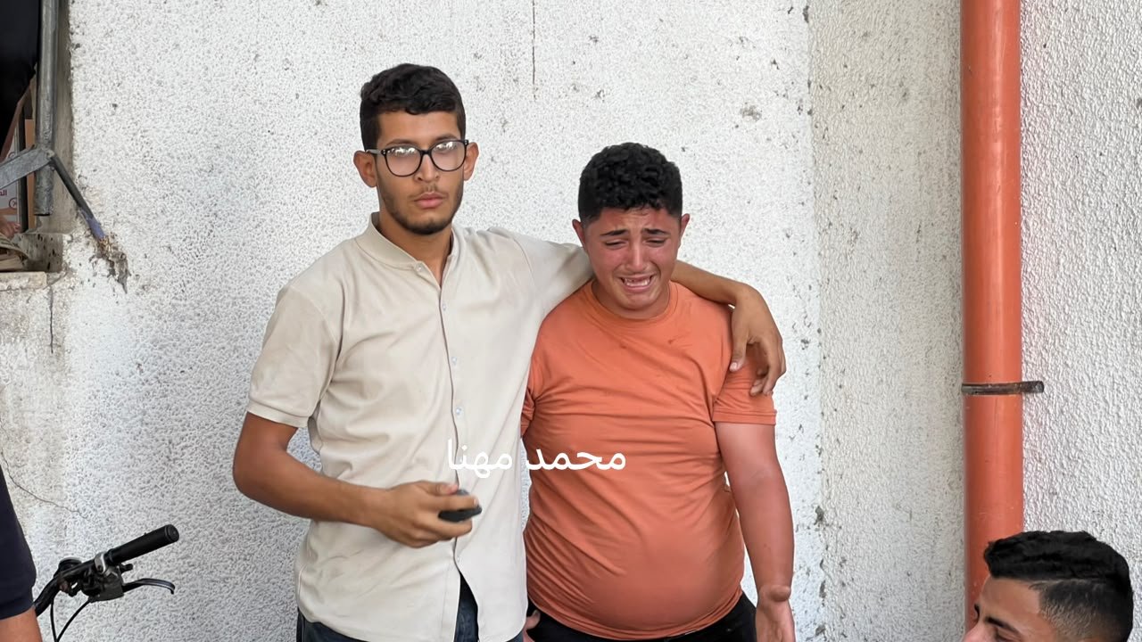 Thumbnail preview image for the video titled: Relatives mourn young Palestinians killed in Israeli drone strike on their bike