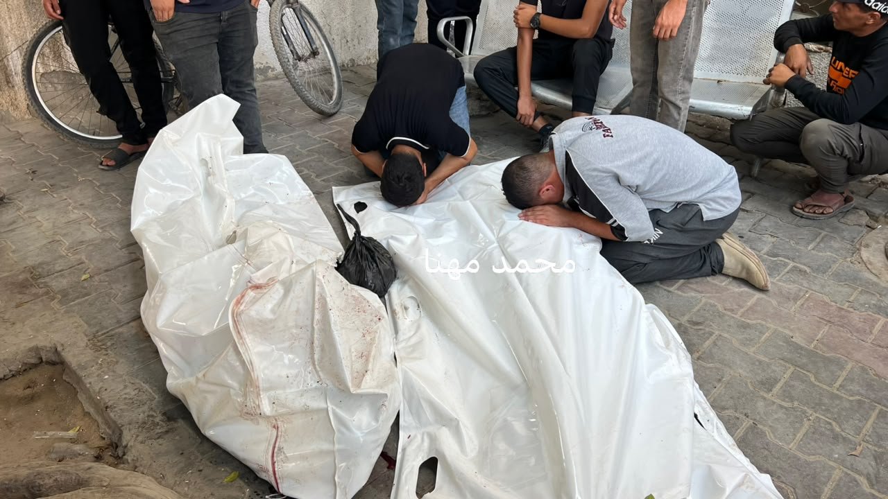 Thumbnail preview image for the video titled: Relatives mourn young Palestinians killed in Israeli drone strike on their bike